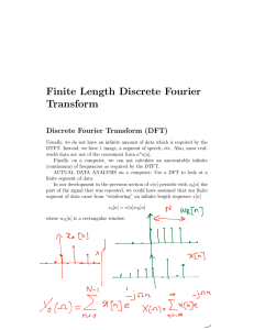 Finite Length Discrete Fourier Transform