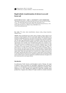 Rapid abiotic transformation of nitrate in an acid
