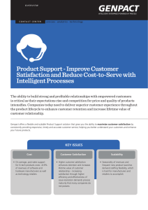 Product Support - Improve Customer Satisfaction and Reduce Cost