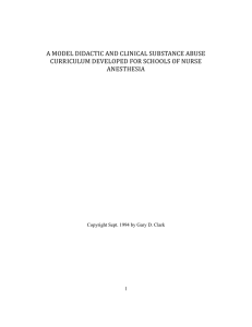 a model didactic and clinical substance abuse