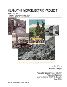 klamath hydroelectric project