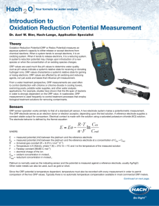 Introduction to Oxidation Reduction Potential Measurement