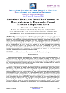 Simulation of Shunt Active Power Filter Connected to a Photovoltaic