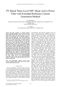 PV Based Three-Level NPC Shunt Active Power Filter with Extended