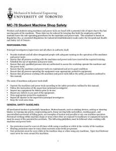 MC-78 Student Machine Shop Safety