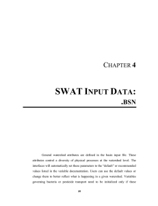 Chapter 4 - SWAT Input: .BSN