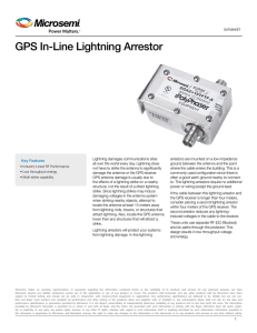 GPS In-Line Lightning Arrestor Datasheet