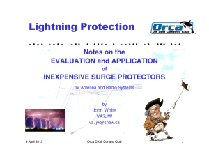Lighting Protection John VA7JW covers lighting protection for those