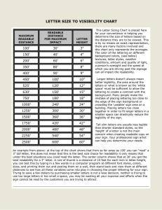 Elliott Design Letter Size Visibility Chart