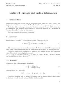 Lecture 2: Entropy and mutual information