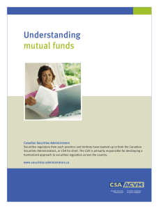 Understanding mutual funds - Ontario Securities Commission