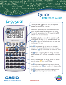 fx-9750GII - Casio Education