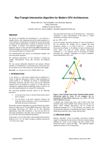 Ray-Triangle Intersection Algorithm for Modern CPU Architectures