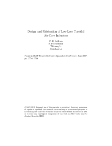 Design and Fabrication of Low-Loss Toroidal Air