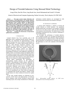 Design of Toroidal Inductors Using Stressed