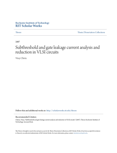 Subthreshold and gate leakage current analysis and reduction in