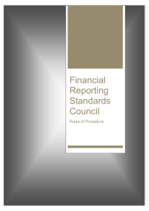 The Financial Reporting Standards Council Rules and Procedures