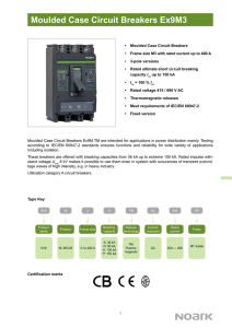 Moulded Case Circuit Breakers Ex9M3