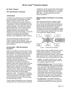 GE Arc VaultTM Protection System By Mark Clapper GE