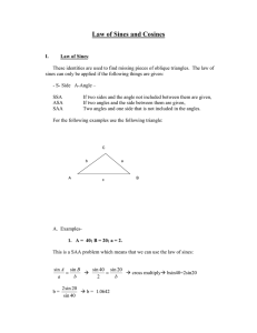 Law of Sines and Cosines