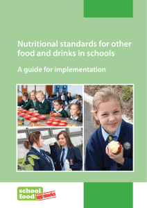 Nutritional standards for other food and drinks in schools