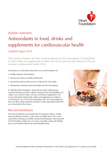 Position statement. Antioxidants in food, drinks and supplements for