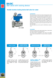 Ball valve with locking device