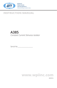 A385 Stimulus Isolator Instruction Manual