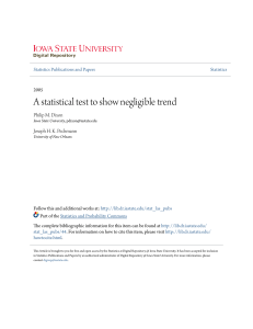 A statistical test to show negligible trend