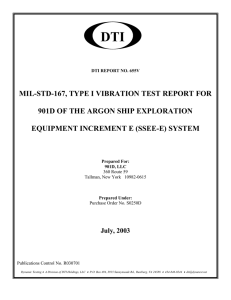 mil-std-167, type i vibration test report for 901d of the argon