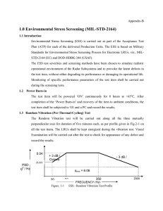 1.0 Environmental Stress Screening (MIL-STD-2164)