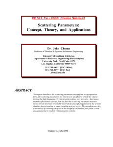 Scattering Parameters: Concept, Theory, and Applications