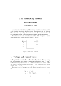 Notes on the scattering matrix