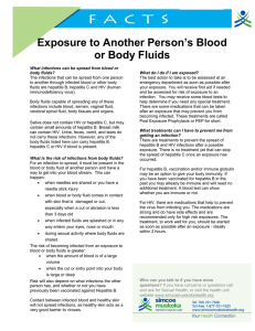 Exposure to Another Person`s Blood or Body Fluids