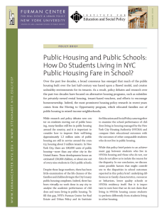 Public Housing and Public Schools - Furman Center for Real Estate