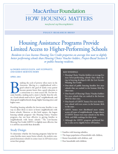 Housing Assistance Programs Provide Limited Access to Higher