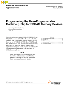Programming the User-Programmable Machine (UPM) for