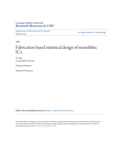 Fabrication based statistical design of monolithic IC`s
