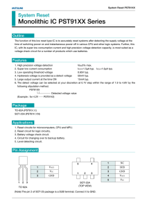 System Reset Monolithic IC PST91XX Series