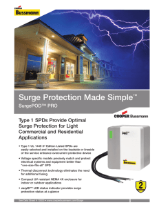 SurgePOD Pro UL Type 1 Surge Protective Device for Light