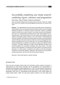 Successfully completing case study research: combining rigour