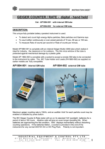 GEIGER COUNTER / RATE - digital - hand held