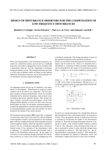 design of disturbance observers for the compensation of low