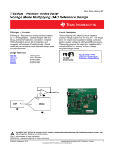 Voltage-Mode Multiplying DAC Design Guide