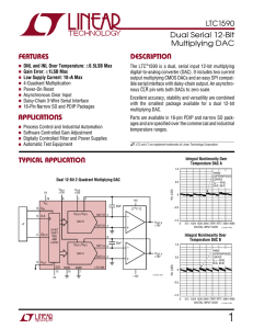 LTC1590 - Dual Serial 12-Bit Multiplying DAC