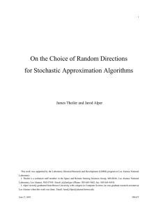 On the Choice of Random Directions for Stochastic Approximation