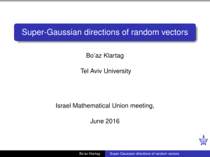 Super-Gaussian directions of random vectors