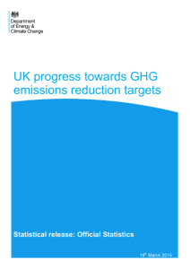 UK progress towards GHG emissions reduction targets