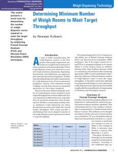 Determining Minimum Number of Weigh Rooms to Meet Target