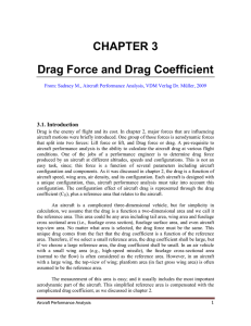 CHAPTER 3 Drag Force and Drag Coefficient